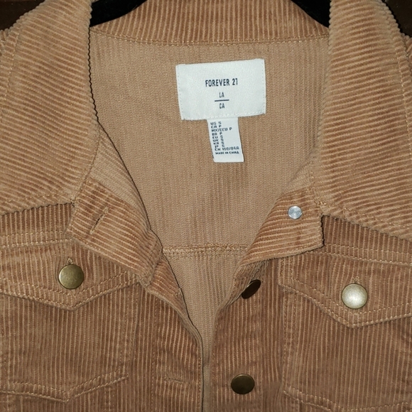 Corduroy Button Front Jacket - Picture 4 of 5